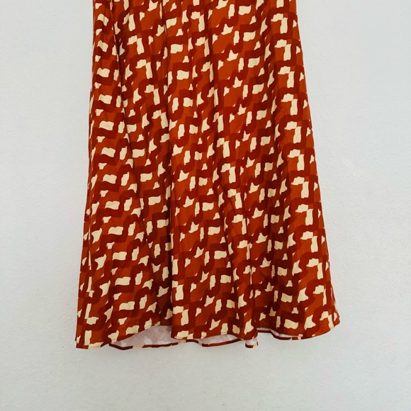ZARA Orange Yellow Cream Beaded Maxi Skirt Size Small - Picture 11 of 16